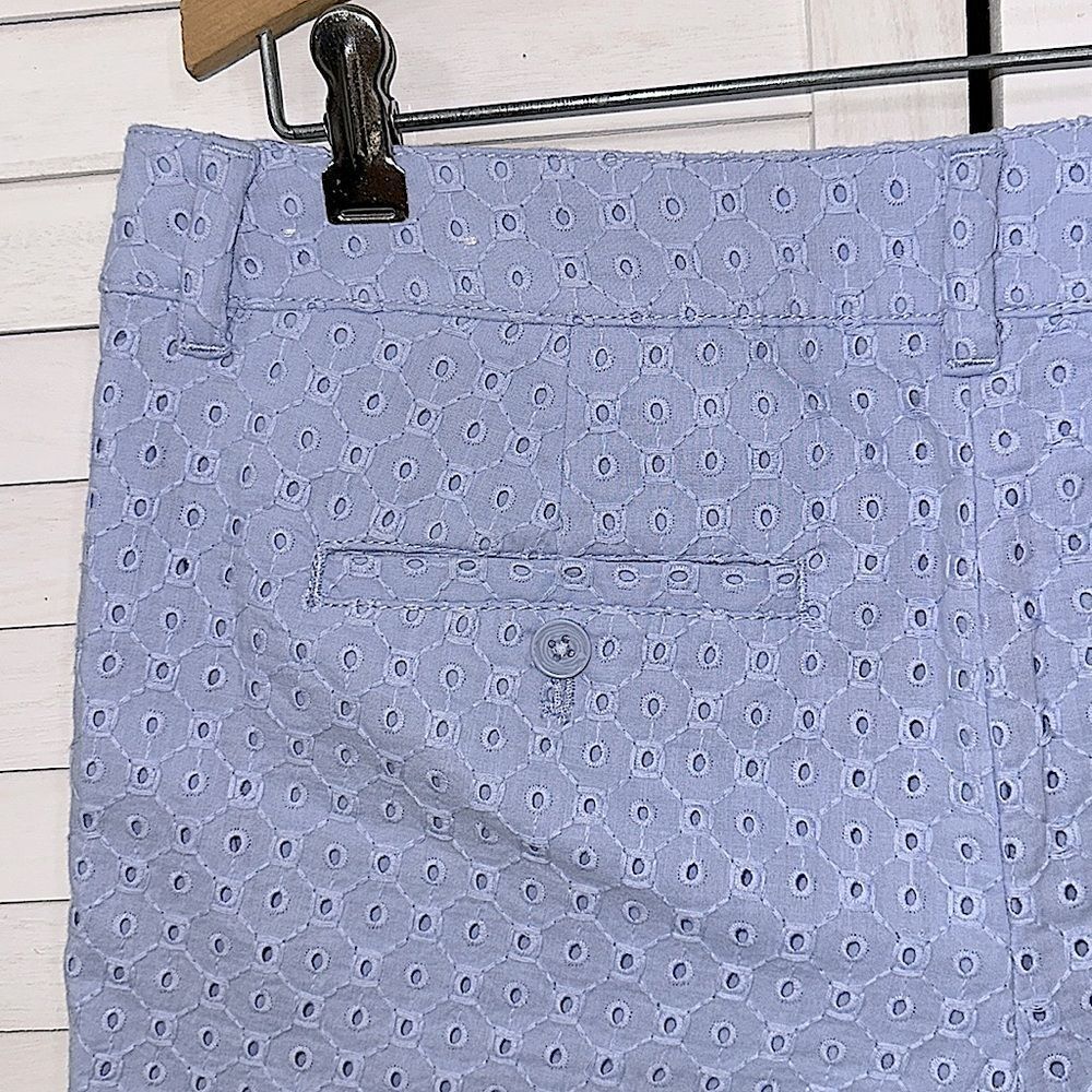 Loft Shorts Size 6 Light Periwinkle 6" Eyelet Mid-Rise - Picture 5 of 8